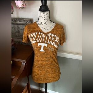 Orange Volunteers Graphic V Neck T-Shirt